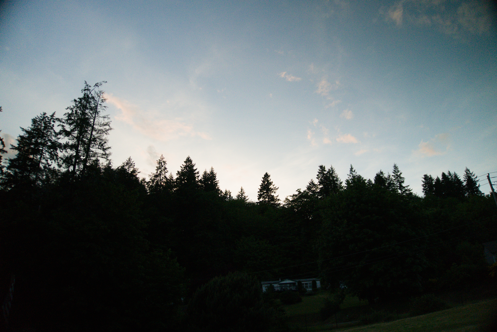 Journey home at dusk